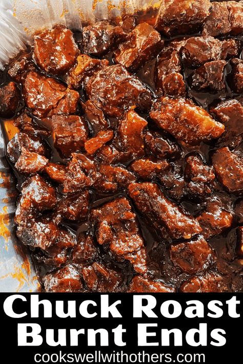 Chuck Roast Burnt Ends, Roast Burnt Ends, Smoked Chuck Roast, Meat Candy, Chuck Roast Recipes, Burnt Ends, Traeger Recipes, Pellet Grill Recipes, Smoked Meat Recipes