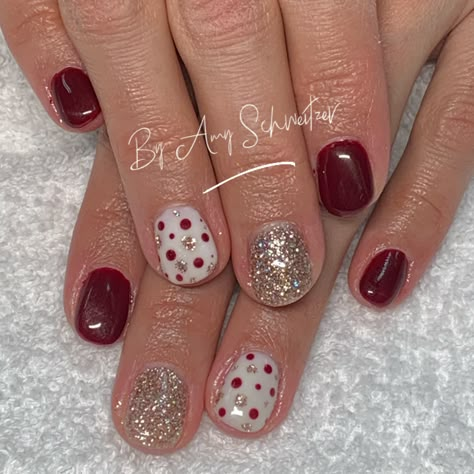 Nails done by Amy Schweitzer Nails Gel Short Simple, Christmas Nails Gel Short, Christmas Nails Gel Short Simple, Nails Gel Short, Christmas Nails Gel, Cool Nail Polish, Nail Color Combos, Nail Appointment, Gel Colors