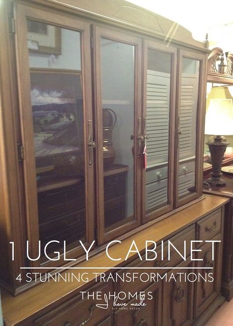 Restored Furniture Ideas, Painted Curio Cabinets, Refinished China Cabinet, Curio Cabinet Makeover, China Cabinet Makeovers, Repurposed China Cabinet, Reuse Furniture, China Hutch Makeover, Glass China Cabinet