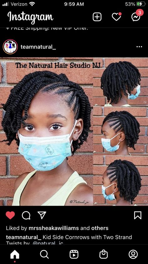 Girls Twist Hairstyles Kids Black, Kids Two Strand Twist Hairstyles, Girl Twist Hairstyles Kids Black Little, 2 Strand Twist Styles Natural Kids, Toddler Twist Hairstyles Black Hair, Natural Cornrow Hairstyles For Kids, Toddler Twist Hairstyles, Natural Twist Hairstyles For Kids, Twist Styles For Kids