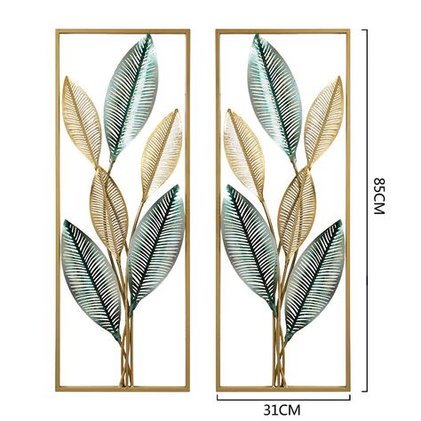 Gold Metal Wire Wall Art, Modern Metal Wall Art Leaf, Wall Art Tropical Leaves, Black Metal Leaf Wall Art, Metal Leaf Wall Art, Flower Wall Art Decor, Modern Metal Wall Art, Gold Luxury, Leaf Flower