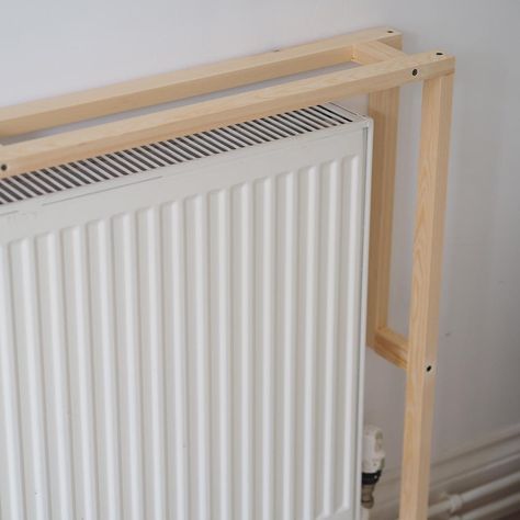 Instagrammer shares pre-cut panels hack for creating DIY radiator cover Mdf Panelling, Wooden Trestle Table, Wooden Bath Panel, Diy Radiator Cover, Diy Wooden Wall, Seating Ideas, Simple Meals, Wooden Wall Panels, Banquette Seating