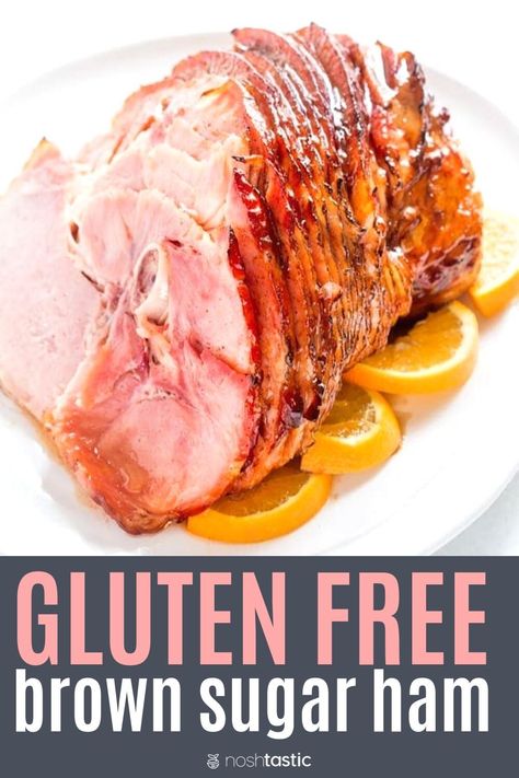 Oven Baked Ham, Brown Sugar Ham Glaze, Sugar Ham Glaze, Easy Baked Ham, Easy Ham Glaze, Thanksgiving Ham, Sugar Ham, Gluten Free Ham, Brown Sugar Ham