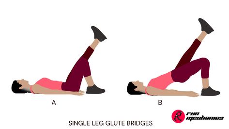 Exercise Drawing, Leg Glute Bridge, Glute Exercise, Single Leg Glute Bridge, Drawing Exercises, Glute Bridge, Fat To Fit, Glutes Workout, Bridge