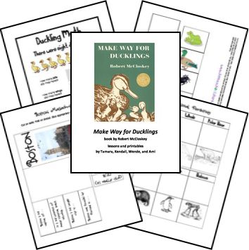 FREE Make Way for Ducklings Unit Study and Lapbook Printables    *Already downloaded* ~A Literature Unit Studies, Make Way For Ducklings, Preschool Units, Preschool Programs, My Father's World, Spring Books, Library Lessons, Unit Studies, Free Homeschool