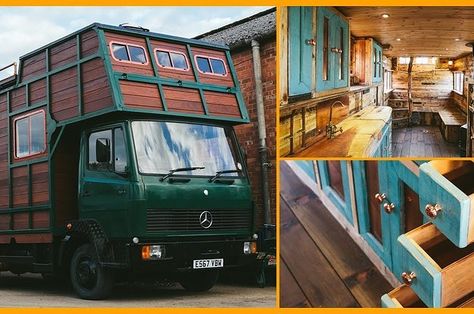 Taking Upcycling to new heights Horsebox Conversion, Tiny House Tour, Horse Box Conversion, Tiny Boat, Wood Boat Plans, Industrial Style Furniture, Horse Box, Remote Control Boat, Wooden Boat Plans