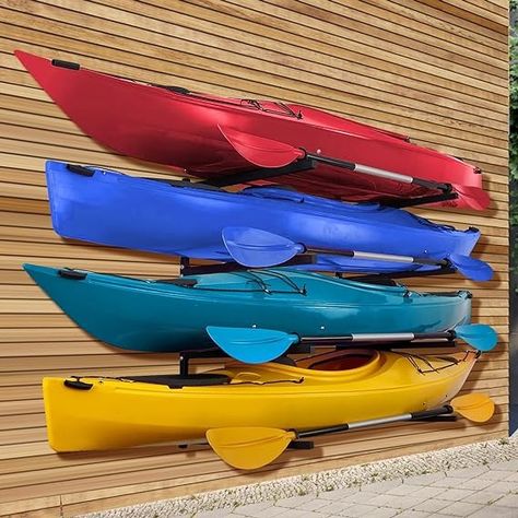 Amazon.com : Morohope Kayak Wall Mount Rack for 4 Kayaks, Kayak Paddle Holder for Garage Storage, Shed Shelving Weight Capacity 440 LBS Spacesaver : Sports & Outdoors Shed Shelving, Kayak Paddle, Wall Mount Rack, Kayaks, Storage Shed, Garage Storage, Space Savers, Beach Club, Storage Shelves