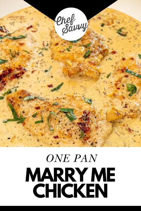 Marry Me Chicken Recipe, Best Easy Dinner Recipes, Chef Savvy, Chicken Mashed Potatoes, Marry Me Chicken, Oven Chicken Recipes, Easy Skillet, Homemade Dinner Rolls, Chicken Tender Recipes