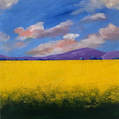 Canola Fields Painting, Canola Field Painting, Turner Paintings, Canola Field, Turner Painting, Two Paintings, Not Done Yet, Feeling Of Loneliness, Red Dirt