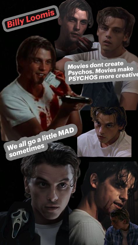 Billy Loomis Wallpaper, Billy Loomis Hot, Scream Quotes, Scream Actors, Scarie Movie, Carrie Movie, Horror Movie Quotes, Scream 1, Billy Loomis