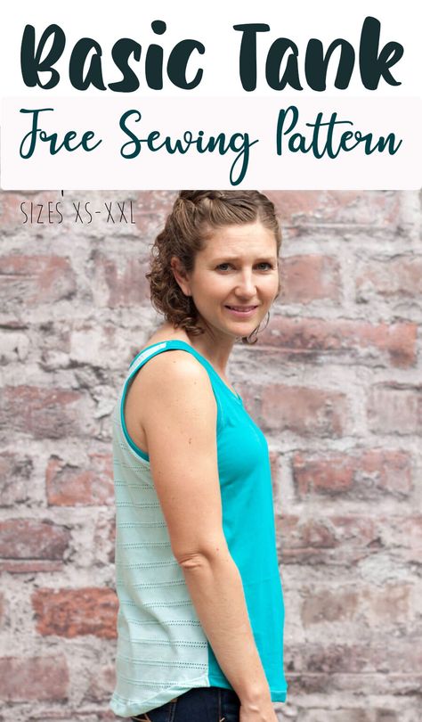 how to sew a tank top free sewing pattern Flowy Tank Top Pattern, Singlet Sewing Pattern, Tank Top Pattern Sewing, Sew A Tank Top, Cami Pattern, Top Pattern Sewing, Tank Top Sewing Pattern, Apparel Sewing, Traditional Quilt Patterns