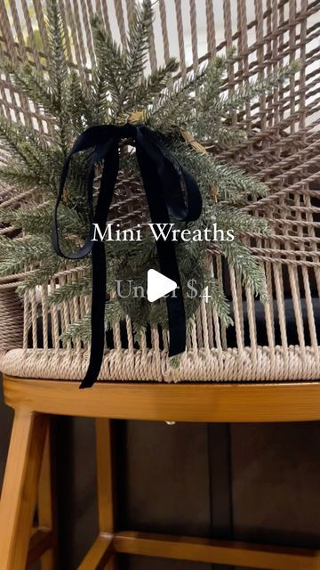 Christen Mencaccini | DESIGN + DIY on Instagram: "I found the cutest mini wreaths to add a little extra to my kitchen AND they were only $3 + tax🎄 These are thenperfect size wreath for chairs, stools, cabinet doors, etc! Christmas Velvet Mini wreath Christmas decor Holiday decor #miniwreath #holidayinspo #tinywreaths #kitchendecor #christmasinspo holidaykitchen #christmaswreath #cozyhomes" Diy Mini Wreaths For Cabinets, Mini Wreaths Christmas, Christmas Velvet, Mini Wreath, Mini Wreaths, Christmas Inspo, Wreath Christmas, Design Diy, My Kitchen