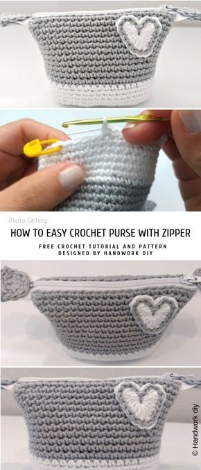 crochet Purse yarn for beginners In this tutorial, I show you how to crochet a cute little purse. It's a easy project that looks complicated. Once you learn the basics, you'll be able to make them for all your friends and family. Zipper Pouch Ideas, Easy Crochet Purse, Crochet Change Purse, Coin Purse Crochet Pattern, Pouch Ideas, Crochet Wallet, Crochet Coin Purse, Crochet Baskets, Purse Crafts