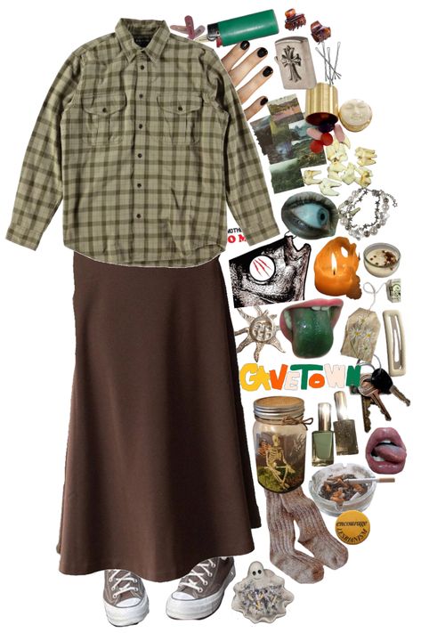 cavetown/mother mother concert fit check!! outfit ideas | cavetown/mother mother concert fit check!! Mother Mother Concert Outfit, Cavetown Concert Outfit, Mother Mother Concert, Cavetown Concert, Cave Town, Check Outfit, Brown Converse, Brown Maxi Skirts, Beige Hair