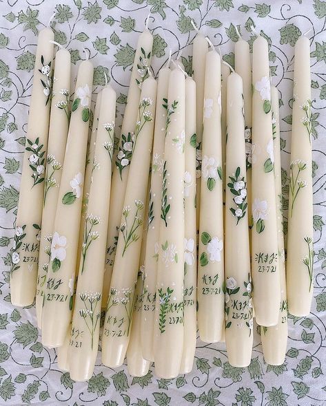 Back Garden Wedding, Hand Painted Candles, Painted Candles, 2022 Wedding, Wedding Mood, Forest Wedding, Wedding Candles, Organic Modern, Decor Living