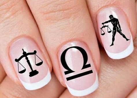 .... Libra Nail Art, Horoscope Nail Art, Zodiac Nail Designs, Astrology Symbols, Libra Symbol, Birthday Nail Designs, Infinity Nails, Gel Nail Art Designs, Moon Nails