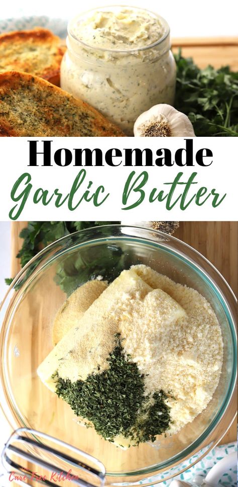 Flavored Butter Recipes, Compound Butter Recipe, Butter Recipes Homemade, Homemade Garlic Butter, Flavored Butter, Homemade Butter, Creamy Garlic, Homemade Sauce, Butter Recipe