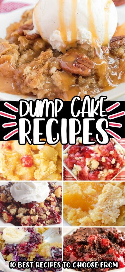 Easy to Make Dump Cake Recipes are the perfect dessert when you need to make something delicious, but don’t have a ton of time to whip something up. With only a few easy ingredients, all you have to do is dump, bake and serve these dump cake recipes. #dessert #easy #apple #cherry #strawberry #cheesecake #chocolate #pineapple #pecan #cake #dump #family #holidays Easy Dump Cake Recipes, Pineapple Dump Cake Recipe, Chocolate Pineapple, Chocolate Dump, Cherry Pineapple Dump Cake, Cherry Dump Cake Recipe, Chocolate Dump Cake, Easy Dump Cake Recipe, Blueberry Dump Cakes