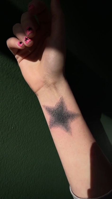 Pointlism Tattoo, Pointilism Tattoos, Pointillism Tattoo, Dot Work Tattoo, Star Tattoos, Tattoo Inspo, Tattoo Idea, Photography Inspo, Tatting