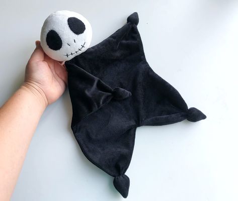 Jack Skellington Plush Lovey Nightmare Before Christmas Baby - Etsy Gothic Nursery, Nightmare Before Christmas Baby, Newborn Mom, Christmas Baby Shower, Baby Lovey, Baby Crafts, Jack Skellington, Christmas Baby, Nightmare Before