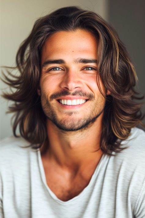 Collar Length Hair Men, Long Haired Men With Beards, Tall Male Models, Men Curly Haircut Long, Men’s Long Straight Hairstyles, Teen Boy Long Hairstyles, Men’s Longer Haircuts, Men’s Long Hair, Boy Long Hairstyles