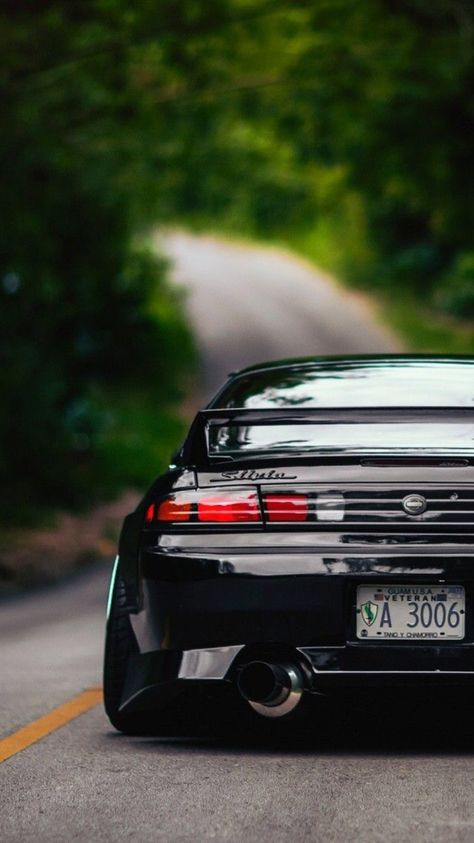 Nissan Silvia, The Back, Nissan, Sports Car, Road, Sports, Black