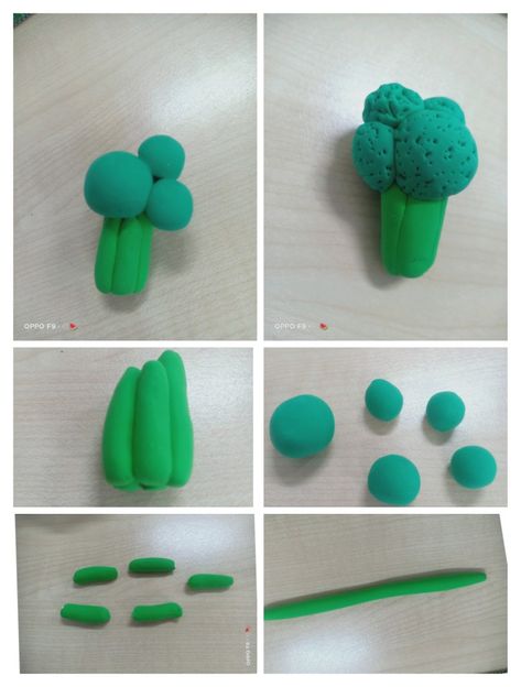 Broccoli dry clay by teacher Mun Dry Clay, Clay Art, Broccoli, Art