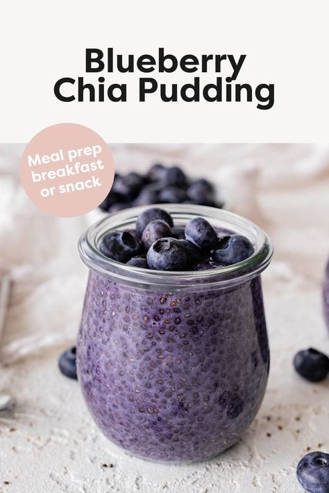 This delicious blueberry chia pudding is made with 5 simple ingredients and takes less than 10 minutes to prep. It's the perfect breakfast or snack option to meal prep! Vegan Chia Pudding, Low Histamine Recipes, Blueberry Chia Pudding, Coconut Chia Pudding, Chia Recipe, Low Histamine Diet, Low Histamine, Summer Breakfast, Chia Pudding Recipes