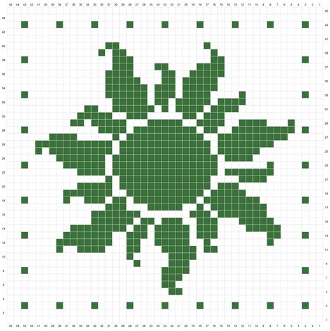 Green Alpha Pattern, Double Knitting Patterns, Boho Crochet Patterns, Cross Stitch Pattern Maker, Tapestry Nature, Graph Crochet, Pixel Crochet, Crochet Design Pattern, Tapestry Crochet Patterns