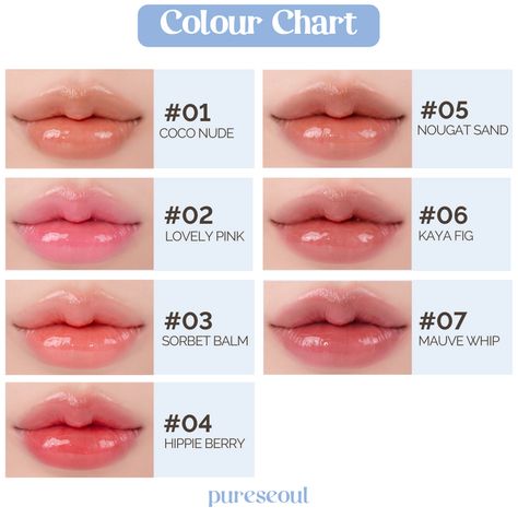 ROM&ND Glasting Melting Balm - 7 Colours (3.5g) – PURESEOUL Rom&nd Lip Balm, Romand Lip Balm, Rom&nd Glasting Melting Balm, Barang Makeup, Romand Glasting Melting Balm, Melting Balm, Gradient Lips, Korean Lips, Lip Set