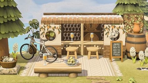 sar on Twitter: "the bubbly bar 🥂 #ACNHDesign #acnh #AnimalCrossingNewHorizions… " Animal Crossing Coffee, Standee Design, Acnh Cottagecore, Animal Crossing 3ds, Animals Crossing, Ac New Leaf, Bubbly Bar, Animal Crossing Guide, Animal Crossing Wild World