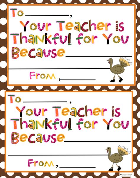 Your Teacher is Thankful For You Notes Teaching Thanksgiving, November Classroom, November Ideas, Thanksgiving Kindergarten, Thanksgiving School, Thanksgiving Classroom, Teaching Holidays, Thanksgiving Preschool, Thankful For You