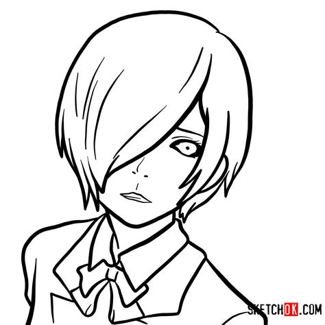 How to draw Touka Kirishima's face | Tokyo Ghoul Tokyo Ghoul Drawing Easy, Tokyo Ghoul Drawing, Tokyo Ghoul Pictures, Drawing Steps, Dibujo Simple, Face Anime, Tokyo Ghoul Cosplay, Trippy Drawings, Anime Lineart