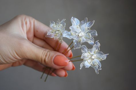 Gold Hair Pins, Future Planning, Edelweiss Flower, Gold Hair Pin, Prom Accessories, Fairy Jewelry, Hair Fork, Wedding Hair Flowers, White Wedding Flowers