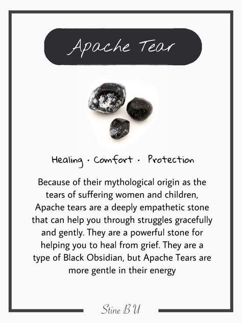 Apache Tears Crystal Meaning, Apache Tears Crystal, King Hades, Apache Tears Stones, Stones Meanings, Crystal Rocks, Feminine Spirituality, Apache Tears, Spell Jars