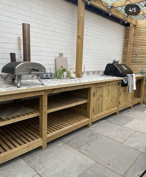 Wooden Bbq Station, Cornwall House, Garden Huts, Covered Outdoor Kitchens, Decorating Ideas Christmas, Garden 2023, Design Grill, Area Gourmet, Kitchen Design Layout