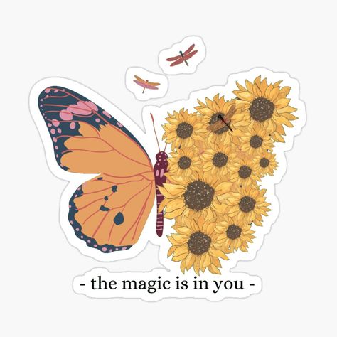 Get my art printed on awesome products. Support me at Redbubble #RBandME: https://www.redbubble.com/i/sticker/The-magic-is-in-you-by-HalcyonFairy/160603309.JCQM3?asc=u Spiritual Stickers, Aesthetic Spiritual, Spiritual Manifestation, Decorate Notebook, Shirt Printing, Coloring Stickers, Eye Catching Colors, Sticker Design, The Magic