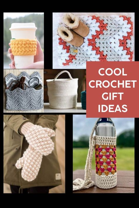 Crochet Gifts Ideas - Quick, creative free patterns - FiberArtsy.com Crochet Gift For Women, Birthday Crochet Gift Ideas, Chrochet Gifts, Quick Easy Gifts, Crochet Gifts Ideas, Quick Crochet Gifts, Crochet Gift Ideas, Large Crochet Hooks, Make And Do Crew