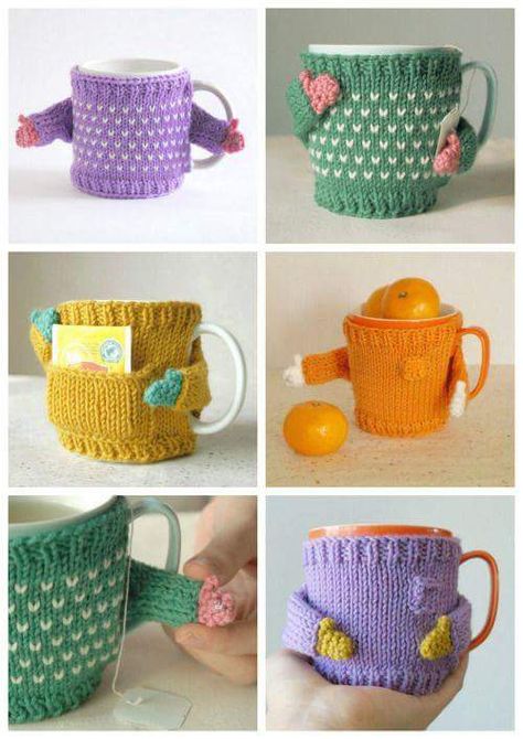 Crochet Mug Cozy, Crochet Coffee Cozy, Crochet Cup Cozy, Crochet Cozy, Knit Basket, Diy Mugs, Beginner Crochet Projects, Silk Ribbon Embroidery, Embroidery For Beginners