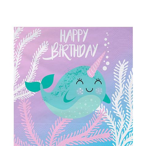 Narwhal Party Supplies - Narwhal Birthday | Party City Narwhal Themed Birthday Party, Narwhal Party, Kids Birthday Party Decorations, Winter Party Themes, Fall Party Themes, Birthday Lunch, Graduation Party Supplies, Halloween Costume Shop, Party Store