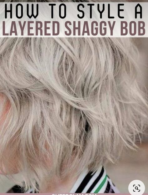 Layered Shaggy Bob, Bob Hairstyle Ideas, Shaggy Bob Hairstyles, Cute Bob Hairstyles, Shaggy Bob Haircut, Short Shaggy Haircuts, Messy Bob Hairstyles, Cute Bob, Choppy Bob Haircuts