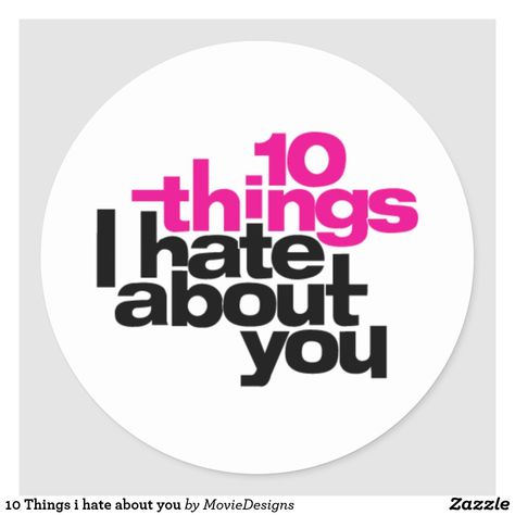 10 Things I Hate About You Stickers, Small Canvas Ideas, Ceremony Readings, Movie Stickers, 10 Things I Hate About You, Canvas Ideas, School Project, Small Canvas, Create Custom Stickers