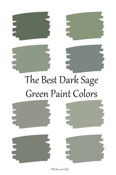 Sage green has become one of the hottest paint colors on the market. Today I want to share all the best dark sage green paint colors that you can use in your home! Dark Sage Green Paint Colors, Dark Sage Green Paint, Sage Green Paint Colors, Sage Green House, Sage Green Paint Color, Green Kitchens, Dark Sage Green, Sage Green Paint, Painted Post