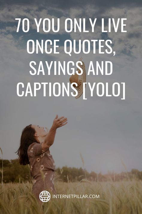 70 You Only Live Once Quotes, Sayings and Captions [YOLO] - #quotes #bestquotes #dailyquotes #sayings #captions #famousquotes #deepquotes #powerfulquotes #lifequotes #inspiration #motivation #internetpillar Living Life On Your Own Terms Quotes, We Only Live Once Quotes, Life Is Like A Party Quote, You Only Live Once Quotes, Yolo Quotes, Yolo Quotes Mottos Live Life, Live Life Unapologetically, Yolo Quote, Life Captions