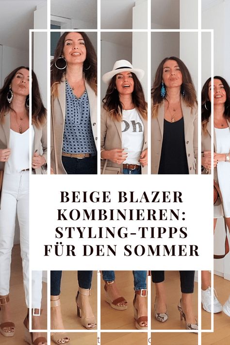 Beige Blazer kombinieren: Styling-Tipps für den Sommer – no time for style Brazilian Summer, Beige Hose, Beige Outfit, Beige Blazer, Blazer Outfit, Blazer Beige, Long Blazer, Blazer Outfits, Fashion Over 40