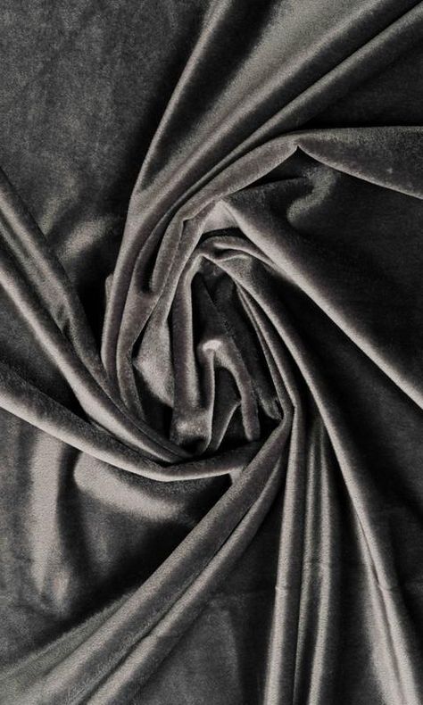 Deep Grey Aesthetic, Dark Academia Fabric, Dark Academia Widget, Villain Vibes, Curtains Roman Shades, Grey Velvet Curtains, Bus Build, Dark Drapes, House Lounge