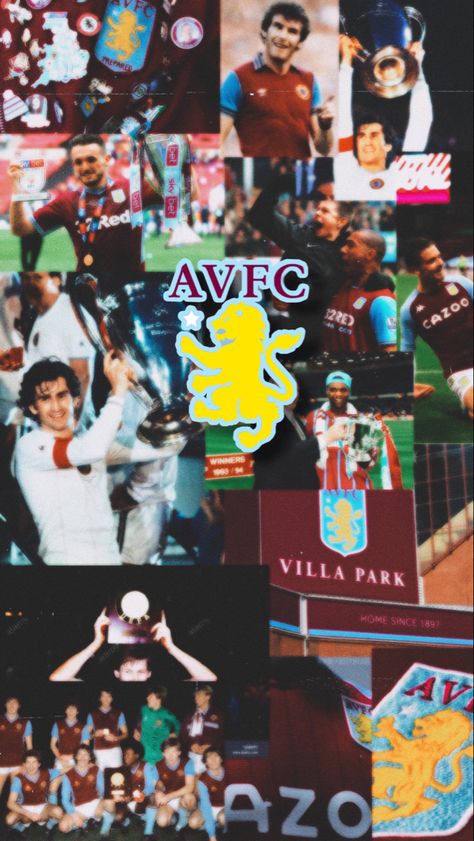 Avfc Football Wallpaper, England Background, Aston Villa Stadium, Aston Villa Wallpaper, Villa Wallpaper, League Art, Best Nba Players, Aston Villa Fc, Logo Football