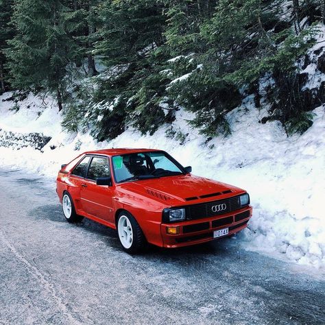 • Winter is coming. Audi Sport Quattro “Stradale” 1983’ • www.carandvintage.com By @alberto_vassallo #CarVintage  #audi #sport #quattro… Awd Cars, Red Audi, Audi Wheels, Audi 80, Winter Car, Kustom Cars, Audi Sport, Audi Rs, Audi Cars