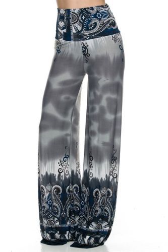 $18.99**Women's Boho Print Palazzo Pants High Waist Yoga Foldover Band S - 3X Reg. Plus High Waisted Palazzo Pants, Casual Lounge Wear, Camouflage Outfits, Printed Yoga Pants, Printed Palazzo Pants, Flirty Tops, Wide Leg Palazzo Pants, Comfy Pants, Boho Women