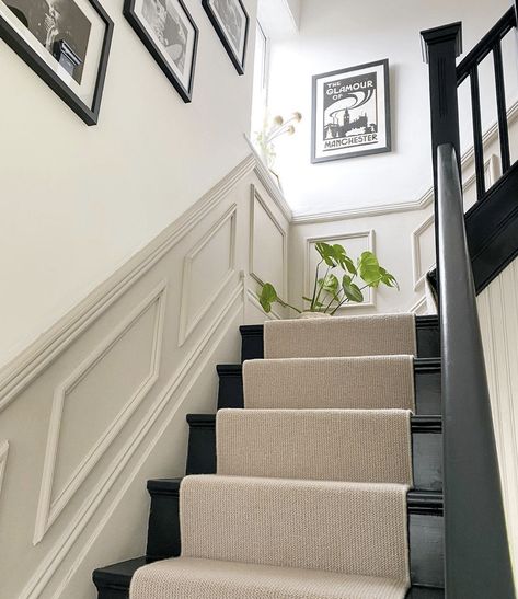 Wall Panelling For Hallways: Bold & Beautiful Ideas 8 Crucial Trading, Stairs And Hallway Ideas, Stair Paneling, Victorian House Interiors, Hallway Colours, House Staircase, Hallway Inspiration, Narrow Hallway Decorating, Home Hall Design